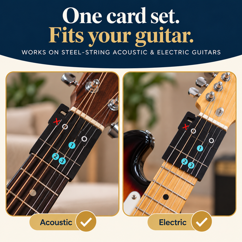 Guitar Chord Cards – Deluxe Starter Set with Case