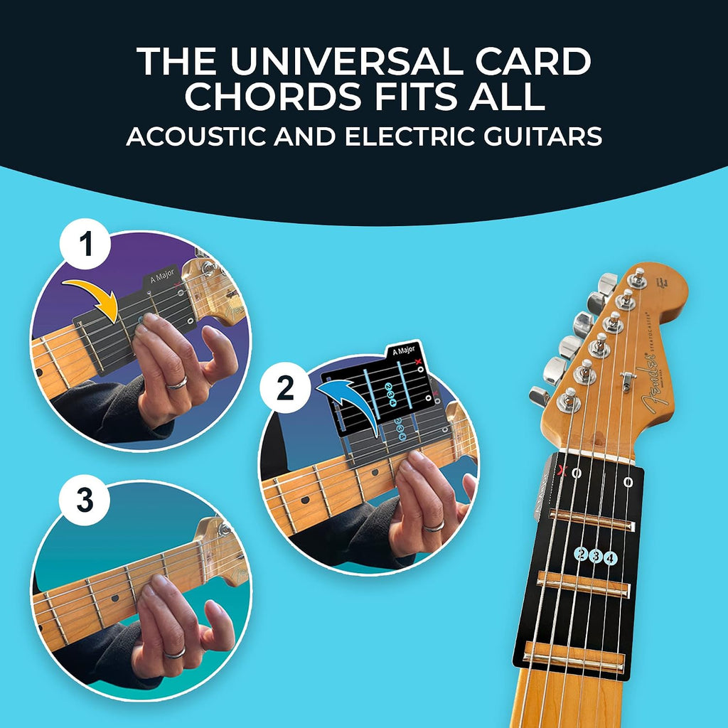Guitar Chord Cards – Deluxe Starter Set with Case