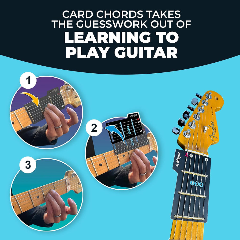 Guitar Chord Cards – Deluxe Starter Set with Case
